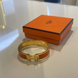 HERMES H clic clac in orange